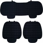Housse de sige de voiture universelle 3 pices, protection de sige 2 avant et 1 arrire, noir froid, ...