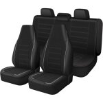 Housse de siege voiture universelle noir en simili - cuir ensemble de housses si�ge auto universel couverture ...