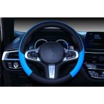 Fei yu - housse de volant de voiture universelle antidérapante en cuir robuste 38 cm / 15'' (noir - bleu) ... Fei yu - housse de volant de voiture universelle antidérapante en cuir robuste 38 cm / 15'' (noir - bleu) ...
