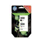 Hp 300 pack de 2 cartouches d'encre noire et trois couleurs authentiques (cn637ee) pour deskjet f4580 ...