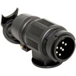 Hp autozubehr - 28549 adaptateur pour remorque [prise mle 7 ples - prise femelle 13 ples] plastique ...