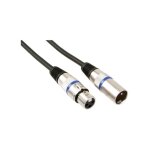 Cable professionnel xlr, xlr male vers xlr femelle (1m noir) Cable professionnel xlr, xlr male vers xlr femelle (1m noir)