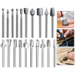 Hss fraises � d�foncer, 20pcs 3mm 1 / 8  fraises acier rapide fraises � bois kit d'accessoires fraises ...