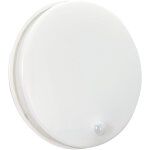 Hublot led rond blanc, 15w, 1600 lumens, ip54, 4000k blanc - neutre, cr�pusculaire, d�tecteur de mouvement, ...