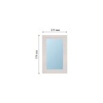 4m ? hublot d'ext�rieur rectangulaire 370x235mm noir ? vitrage sabl� � clipser ? fixation rapide pour ...