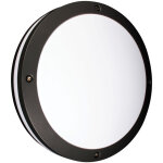 Hublot rond sans ampoule, aluminium gris, 2 ampoules e27, 2 x 23w max, ip54, garantie 5 ans tibelec