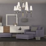 Hudson valley - bowery lustre 9 lumi�res laiton vieilli, lin