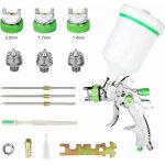 Ulisem - hvlp professionnel pistolet  peinture 600cc avec 3 buses 1, 4mm 1, 7mm 2, 0mm, pistolet pulvrisateu ...