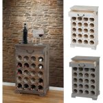 Hw - etagère à vin lucan pour 20 bouteilles / 76x48x31cm / style shabby chic - marron Hw - etagère à vin lucan pour 20 bouteilles / 76x48x31cm / style shabby chic - marron