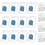 Hyclean 3d fjm sac d'aspirateur pour miele (12 sacs, 2 filtre pour moteur, 2 filtre vacuation) sac d'aspirate ...