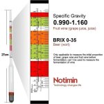 Hydrom�tre sucre brix densim�tre (mesure de la densit�, testeur de sucre brix, la teneur en alcool pr�vue) ...