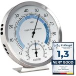 Hygrom�tre 2 en 1 analogique et thermom�tre d'int�rieur en acier inoxydable hygrom�tre analogique et ...