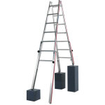 Hymer - chelle double aluminium pour escaliers - 2x6 marches