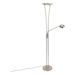 Ibiza - led dimmable lampadaire avec lampe de lecture variateur inclus - 1 lumi�re - h 180 cm - acier ...