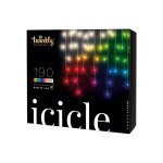Icicle ? guirlande lumineuse stalactite � led contr�l�e par application avec 190 led rvb + w. fil clair. ...