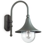 Ideal lux - cima - lanterne murale ext�rieure en d�me 1 lumi�re anthracite ip43, e27