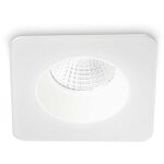 Ideal lux - downlight encastr� carr� blanc ip65, 3000k, 8w