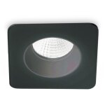 Ideal lux - downlight encastr� carr� noir ip65, 3000k, 8w