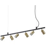 Ideal lux - dynamite - luminaire suspendu d'int�rieur � 6 lumi�res, laiton satin�, gu10