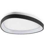 Ideal lux gemini semi - encastr led intgr on - off 61 cm noir 3850lm 3000k