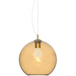 Ideal lux nemo plafonnier suspendu en forme de d�me de 40 cm en ambre