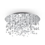 Ideal lux neve - luminaire suspendu semi - affleurant � 15 ampoules tr�s grandes bulles de verre, chrome, ...