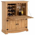 Idimex - meuble bar � vin en pin tequila style mexicain, finition teint�e / cir�e