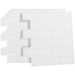 Idmarket - cr�dence adh�sive murale effet carrelage m�tro blanc 10 pcs 30x30 cm
