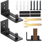1 paire de guide - sol rglable pour portail coulissant, rail de porte coulissante, 2 portes (pas de ...