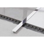 Profil� t universel couvre - joint en acier inoxydable 2cm x 244cm - argent brillant