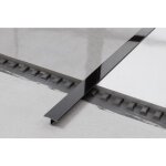 Ilcom - profil� t universel couvre - joint en acier inoxydable 2cm x 270cm - noir brillant