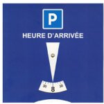 Disque de stationnement europeen zone bleue pvc