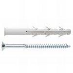 Index - 100 chevilles  frapper polyamide  six ailettes avec vis tte fraise 10 x 120 mm (d. 10 mm) ...