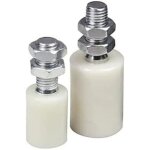 Industrial plaque de guidage nylon 40 x 60 2 units fixation avec tige filete olive ou galet de guidage ...