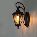 Industriel mtal verre applique murale rtro applique murale clairage extrieure e27 ampoule (non inclus) ...