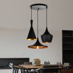 Industriel moderne lustre suspension en mtal luminaire eclairage 3 lumires e27 lampe de plafond style ...