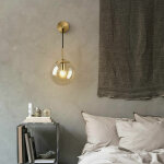 Industriel vintage 15 cm verre globe drop applique murale chambre couloir applique lumire rtro ambre ...