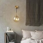 Industriel vintage 15 cm verre globe drop applique murale chambre couloir applique lumire rtro ambre ...