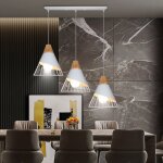 Axhup - industrielle moderne lustre suspension 3 lumi�res e27 lampe en forme badminton en m�tal bois ...
