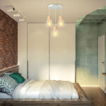 Axhup - industrielle suspension luminaire plafonnier 3 abat - jours en forme diamant lampe lustre en ... Axhup - industrielle suspension luminaire plafonnier 3 abat - jours en forme diamant lampe lustre en ...