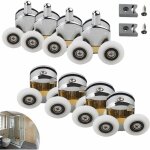 Ineasicer - 25mm roulette porte coulissante, 8 pcs galet porte rouleau roulette roue pour cabine salle ...