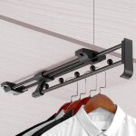 Ineasicer tringle penderie escamotable, extractible porte pantalon coulissant, longueur 400 mm tringle ...