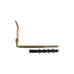 2 arrts de volet pour parpaing et brique creuse d. 10 x 190 mm + chev. d. 12x130 mm - zingu jaune