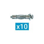 Ing fixations - cheville mtallique  expansion 6x52 + vis - sachet de 10 - a858260