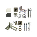 Ing fixations - kit pivot � cheviller 45x45 mm pour portail acier avec seuil