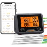 Inkbird ibbq - 4bw thermom�tre de cuisine wifi bluetooth thermom�tre barbecue rechargeable magn�tique ...