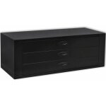 Coffre  outils mtallique 3 tiroirs noir - inlife