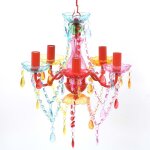 Inlife - lustre en cristal multicolore Inlife - lustre en cristal multicolore