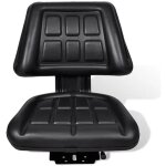 Inlife sige de tracteur avec dossier noir