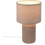 Ino lampe de table, abat - jour en tissu, interrupteur  cble, pied en cramique, marron, 22 x 37, ...
